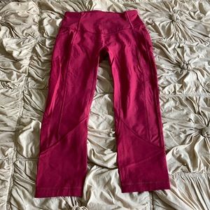 Lululemon All the Right Places Crop in Violet Red
